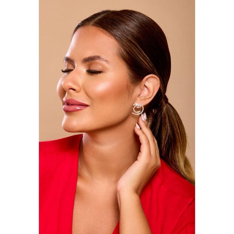 Brinco circular - Semijoias Prata