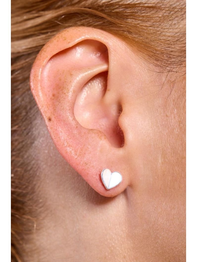 Brinco | Trio ponto de luz, coração e argola cravejada