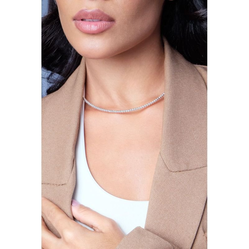 Chocker de bolinhas - Semijoias Prata