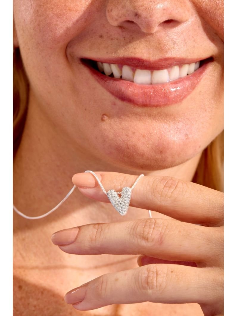 Colar | Coração cravejado G