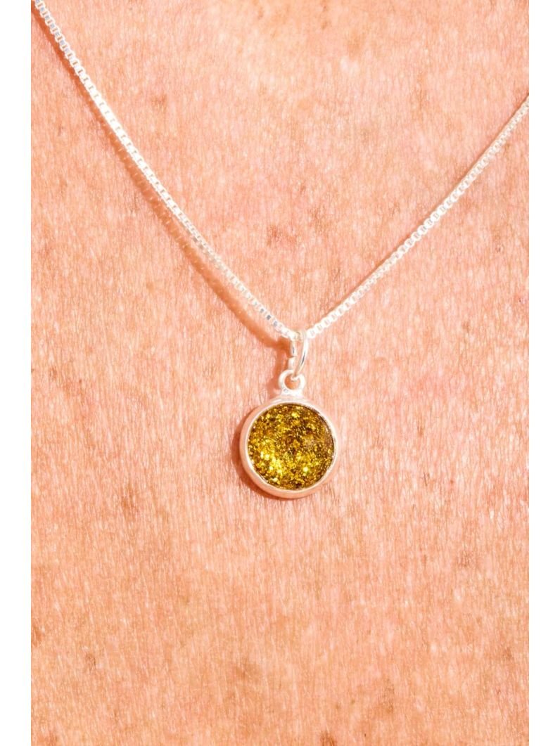Colar | Efeito Galáxia Amarelo