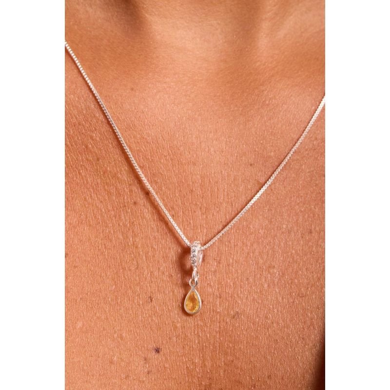 Colar Gota - Semi joias Prata