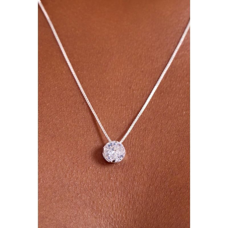 Colar ponto de luz - Semijoias Prata