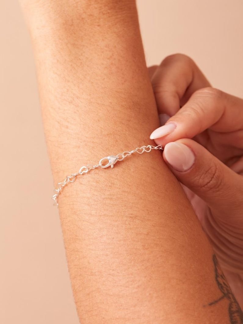 Pulseira | Elo Corações com fecho especial
