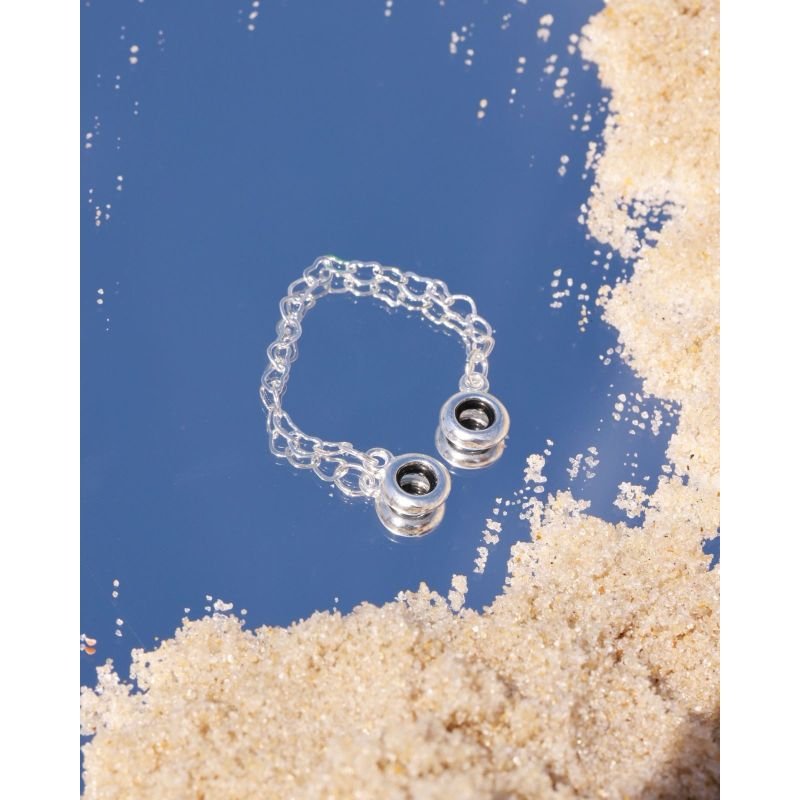 Trava Berloque Corações - Semijoias Prata