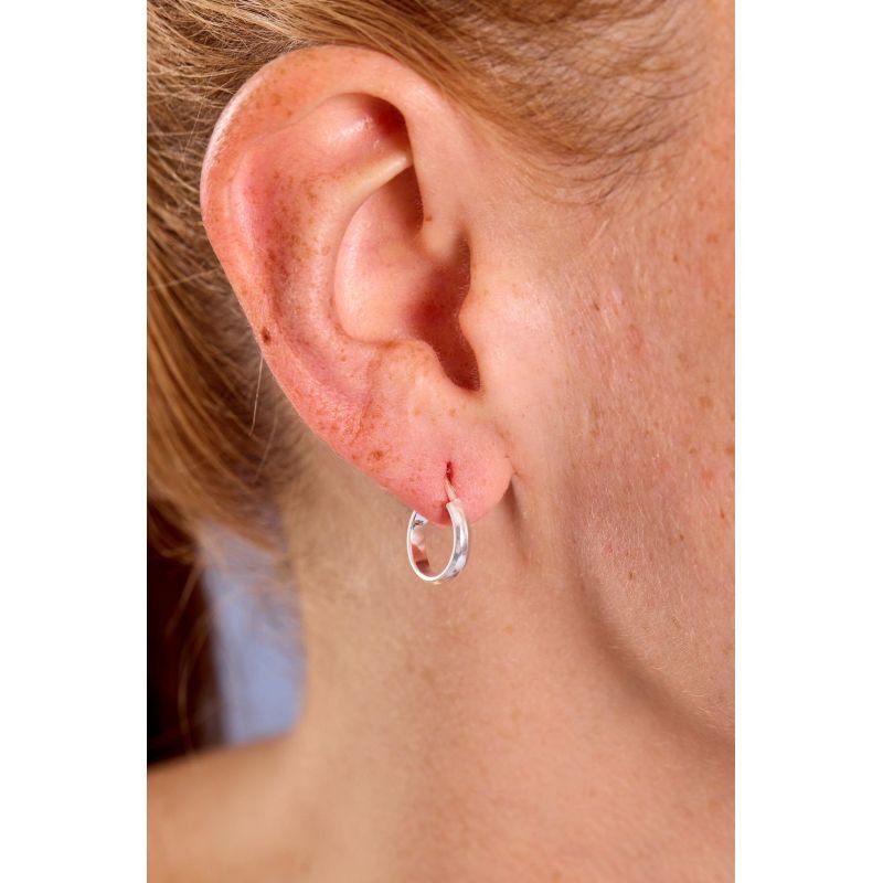 Trio de Argolinhas lisas - Semijoia prata